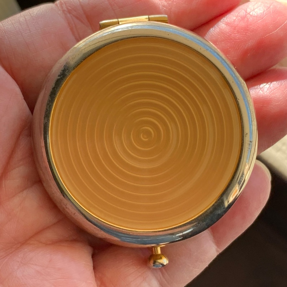 1967 Ester Lauder Limited Edition Shimmer Power in Gold Mini Enamel Compact